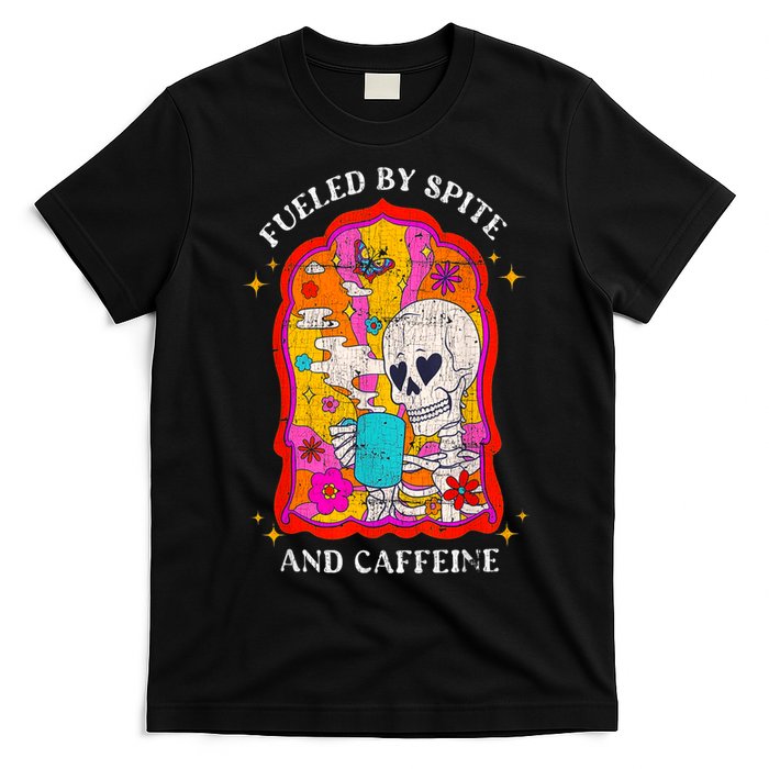Skeleton Fueled By Spite And Caffeine T-Shirt