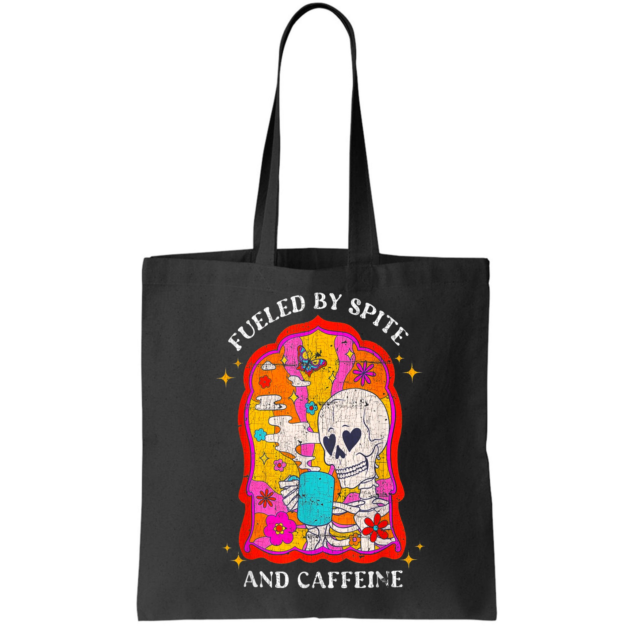Skeleton Fueled By Spite And Caffeine Bag