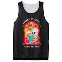 Skeleton Fueled By Spite And Caffeine Mesh Reversible Basketball Jersey Tank