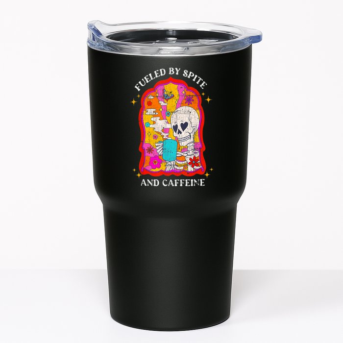 Skeleton Fueled By Spite And Caffeine Tumbler
