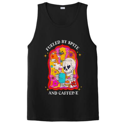 Skeleton Fueled By Spite And Caffeine PosiCharge Competitor Tank