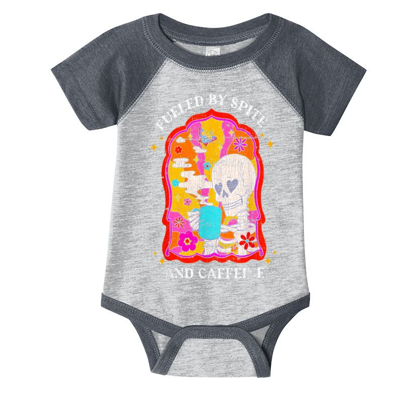 Skeleton Fueled By Spite And Caffeine Infant Baby Jersey Bodysuit