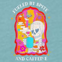 Skeleton Fueled By Spite And Caffeine Sueded Cloud Jersey T-Shirt