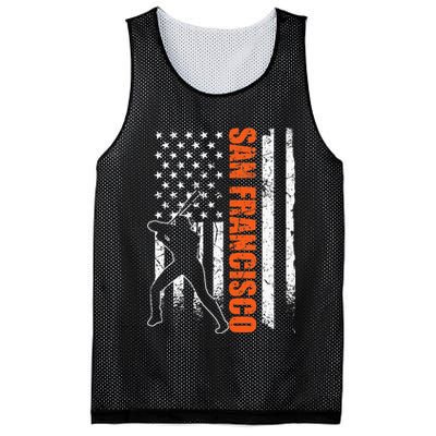 San Francisco Baseball Flag USA Vintage Patriotic Baseball Mesh Reversible Basketball Jersey Tank