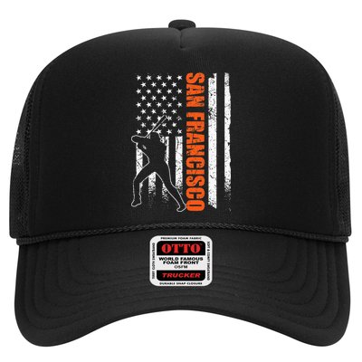 San Francisco Baseball Flag USA Vintage Patriotic Baseball Hat