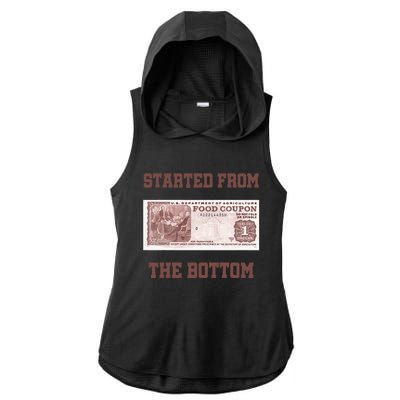 Started From Bottom Food Stamp Coupon Apparel Ladies PosiCharge Tri-Blend Wicking Draft Hoodie Tank