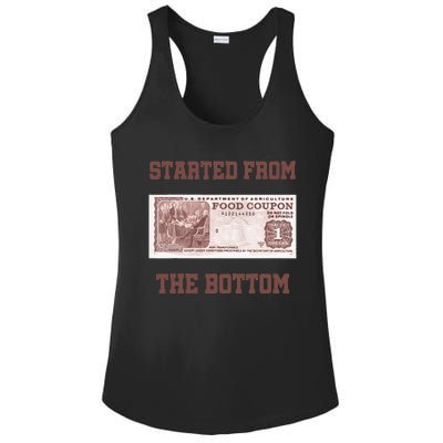 Started From Bottom Food Stamp Coupon Apparel Ladies PosiCharge Competitor Racerback Tank