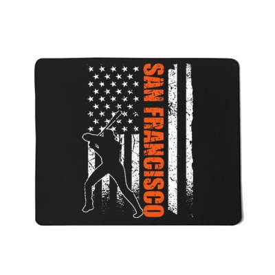 San Francisco Baseball Flag USA Patriotic Baseball Mousepad