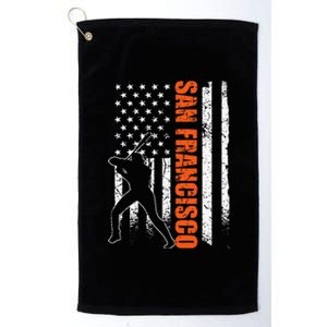 San Francisco Baseball Flag USA Patriotic Baseball Platinum Collection Golf Towel