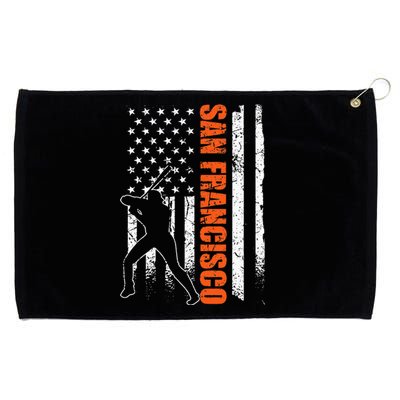 San Francisco Baseball Flag USA Patriotic Baseball Grommeted Golf Towel