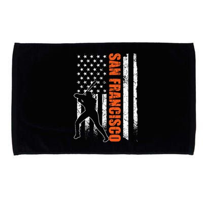 San Francisco Baseball Flag USA Patriotic Baseball Microfiber Hand Towel