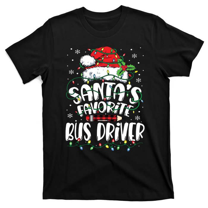 Santa Favorite Bus Driver Christmas Bus Driver T-Shirt