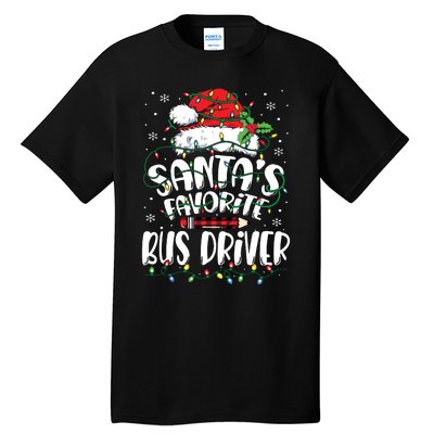 Santa Favorite Bus Driver Christmas Bus Driver Tall T-Shirt