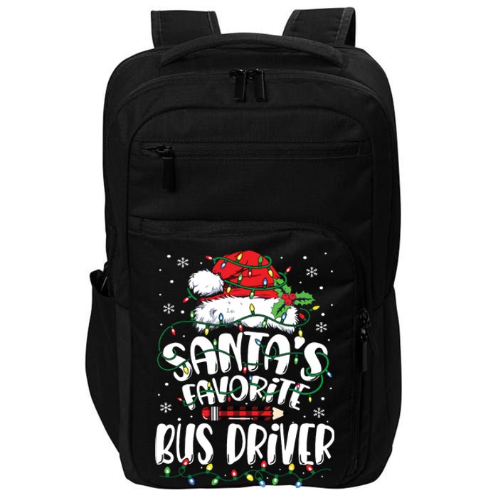 Santa Favorite Bus Driver Christmas Bus Driver Impact Tech Backpack