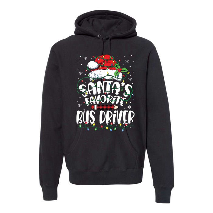 Santa Favorite Bus Driver Christmas Bus Driver Premium Hoodie