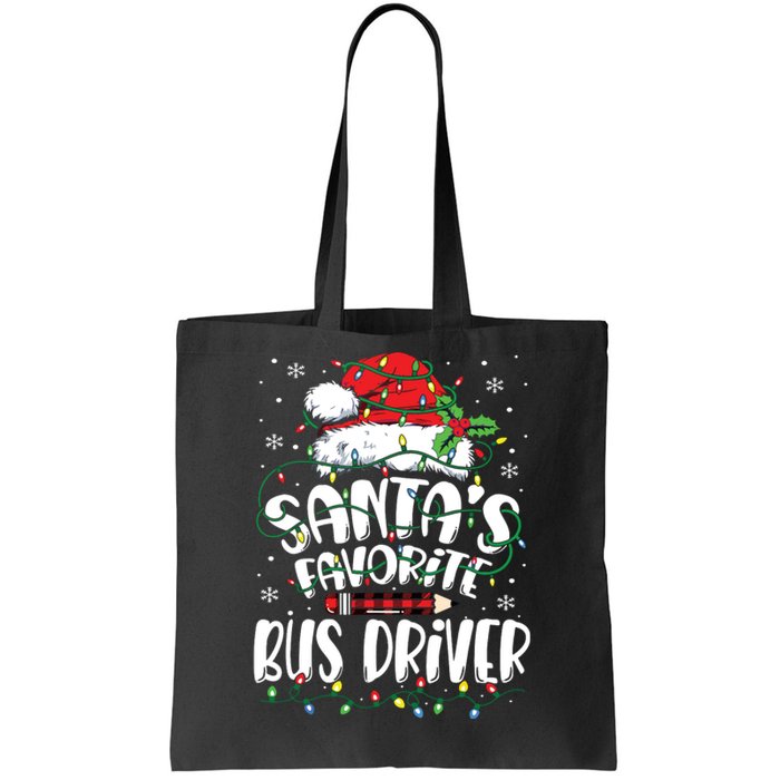 Santa Favorite Bus Driver Christmas Bus Driver Tote Bag