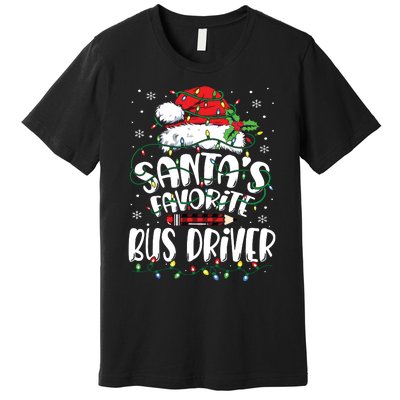 Santa Favorite Bus Driver Christmas Bus Driver Premium T-Shirt