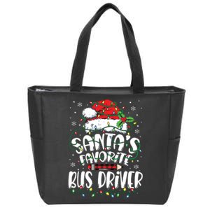 Santa Favorite Bus Driver Christmas Bus Driver Zip Tote Bag