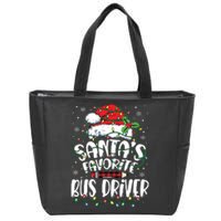 Santa Favorite Bus Driver Christmas Bus Driver Zip Tote Bag