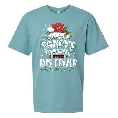 Santa Favorite Bus Driver Christmas Bus Driver Sueded Cloud Jersey T-Shirt