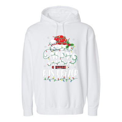 Santa Favorite Bus Driver Christmas Bus Driver Garment-Dyed Fleece Hoodie