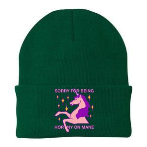 Sorry For Being Horny On Mane Knit Cap Winter Beanie