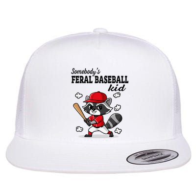 Somebody’S Feral Baseball Raccoon Flat Bill Trucker Hat