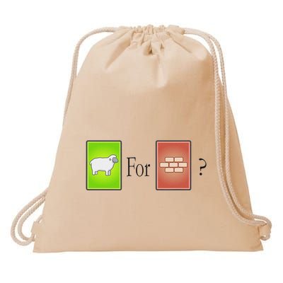 S.H.E.E.P For Brick Funny Board Game Drawstring Bag