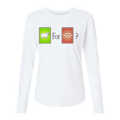 S.H.E.E.P For Brick Funny Board Game Womens Cotton Relaxed Long Sleeve T-Shirt