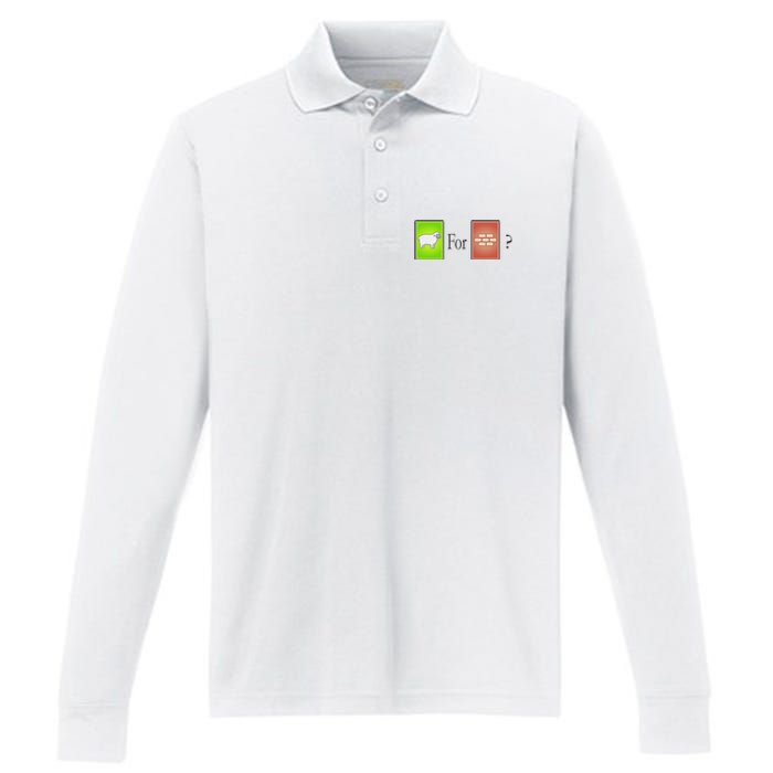 S.H.E.E.P For Brick Funny Board Game Performance Long Sleeve Polo