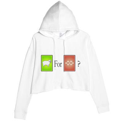 S.H.E.E.P For Brick Funny Board Game Crop Fleece Hoodie