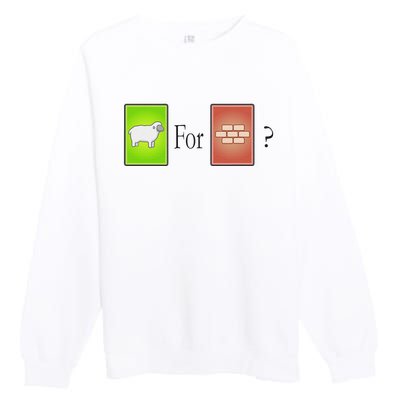 S.H.E.E.P For Brick Funny Board Game Premium Crewneck Sweatshirt