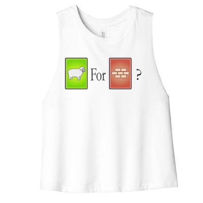 S.H.E.E.P For Brick Funny Board Game Women's Racerback Cropped Tank