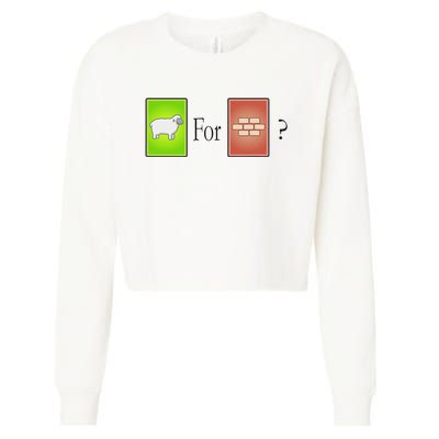 S.H.E.E.P For Brick Funny Board Game Cropped Pullover Crew