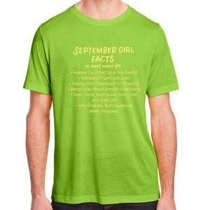 September Facts Birthday Funny Gift Born In September Virgo Gift Adult ChromaSoft Performance T-Shirt