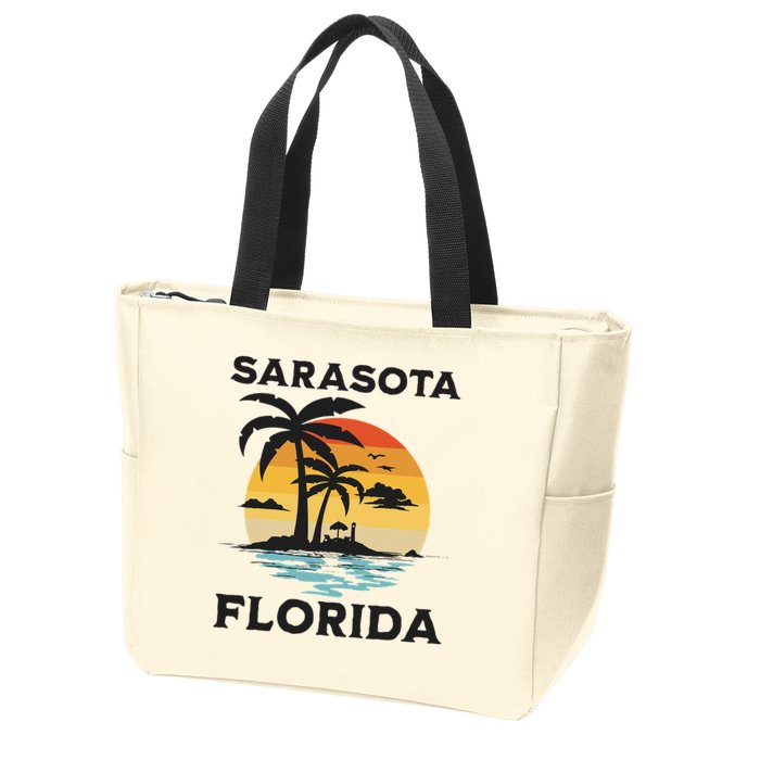 Sarasota Florida Beach Summer Vacation Zip Tote Bag