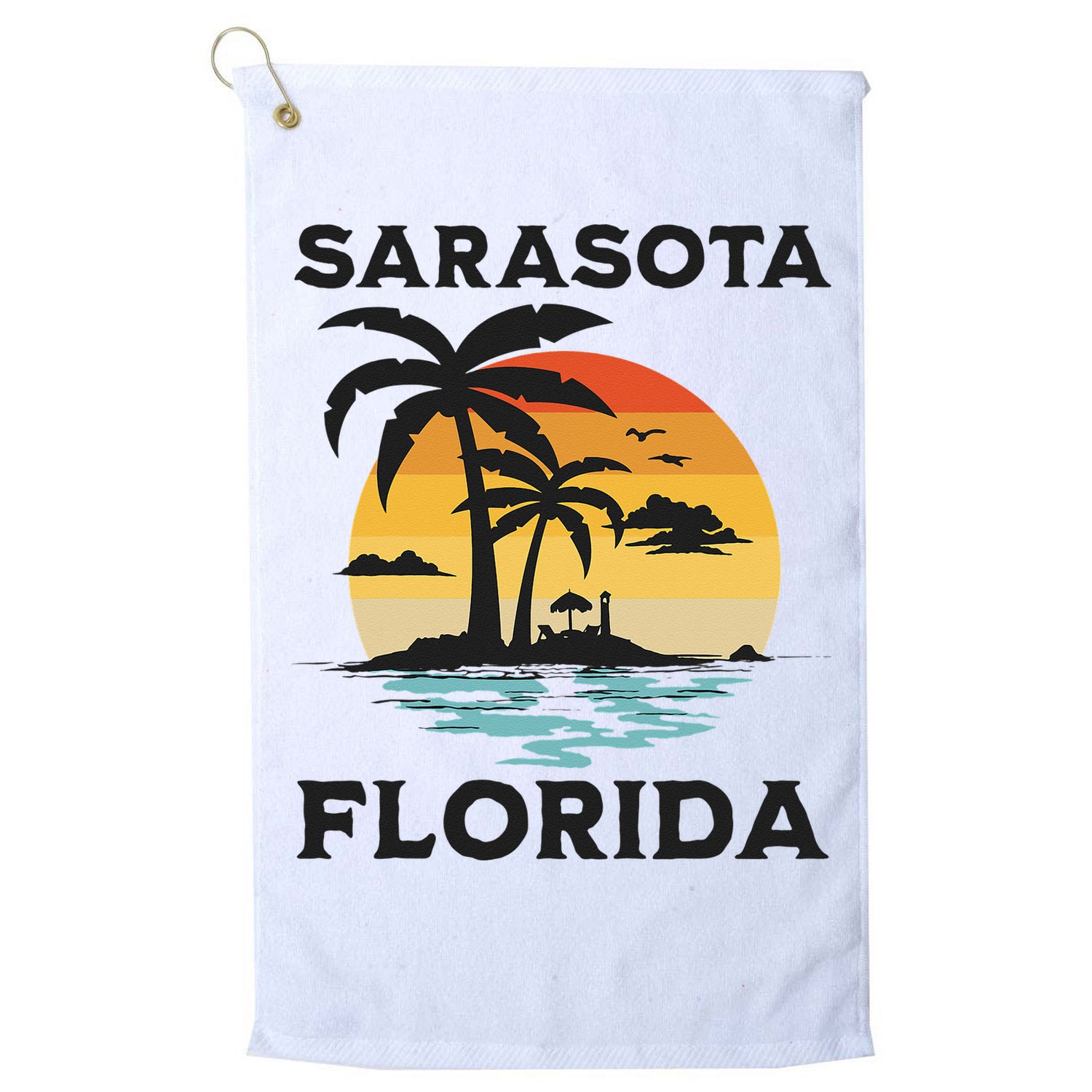 Sarasota Florida Beach Summer Vacation Golf Towel