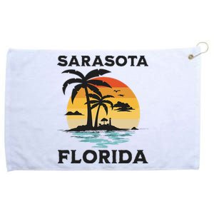 Sarasota Florida Beach Summer Vacation Grommeted Golf Towel