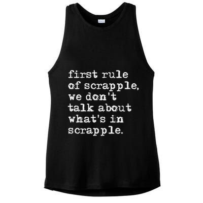 Scrapple , Funny Breakfast Meat Scrapple Ladies PosiCharge Tri-Blend Wicking Tank