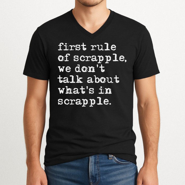 Scrapple , Funny Breakfast Meat Scrapple V-Neck T-Shirt
