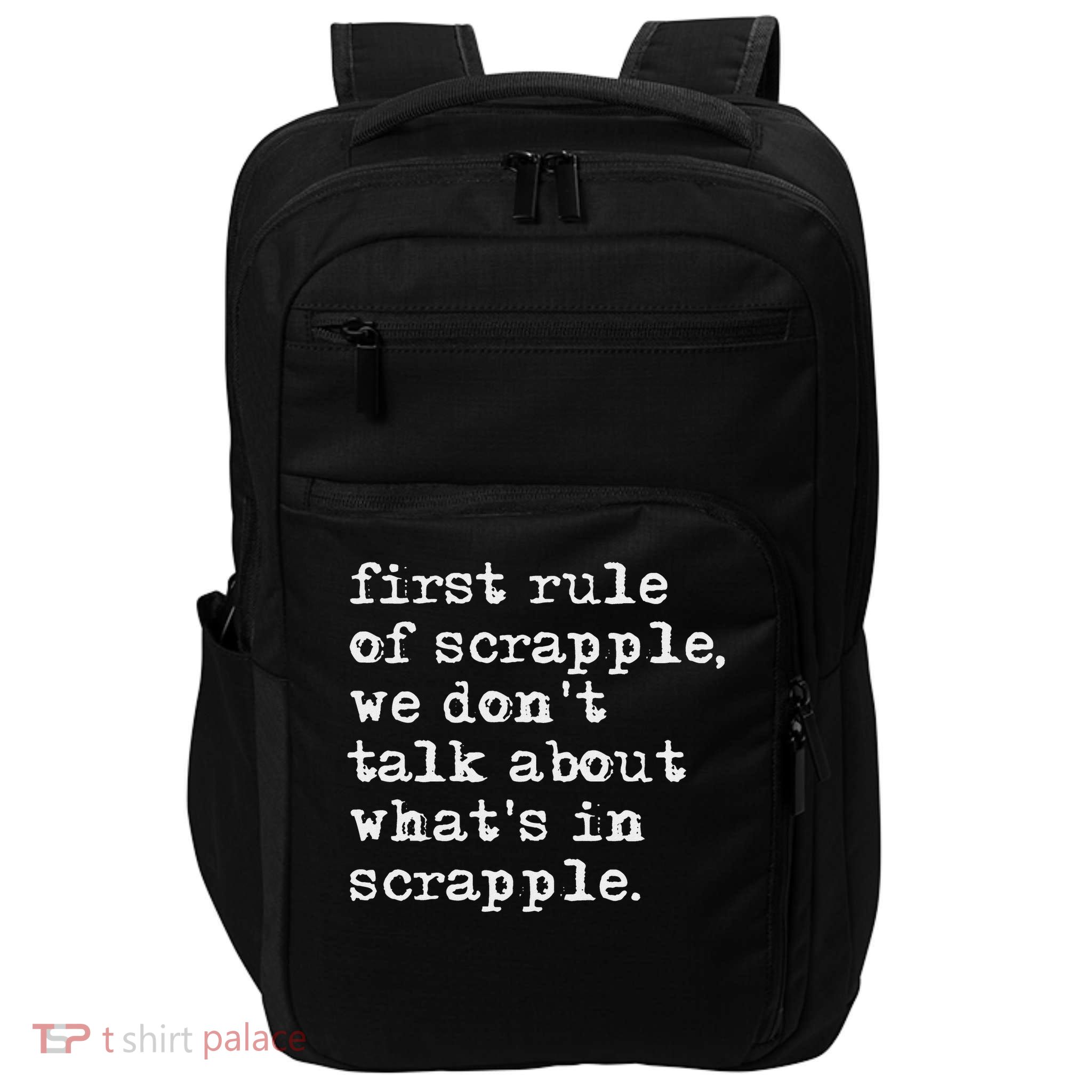 Scrapple , Funny Breakfast Meat Scrapple Impact Tech Backpack