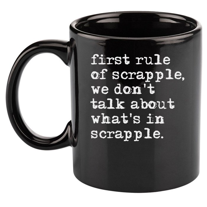 Scrapple , Funny Breakfast Meat Scrapple 11oz C Handle Ceramic Mug