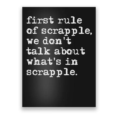 Scrapple , Funny Breakfast Meat Scrapple Poster