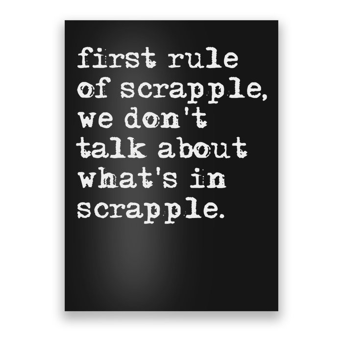 Scrapple , Funny Breakfast Meat Scrapple Poster