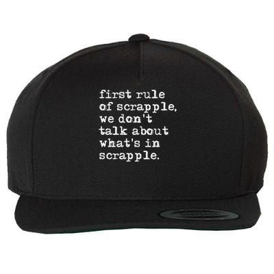 Scrapple , Funny Breakfast Meat Scrapple Wool Snapback Cap