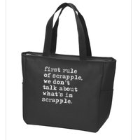 Scrapple , Funny Breakfast Meat Scrapple Zip Tote Bag