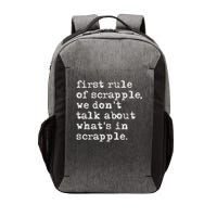 Scrapple , Funny Breakfast Meat Scrapple Vector Backpack