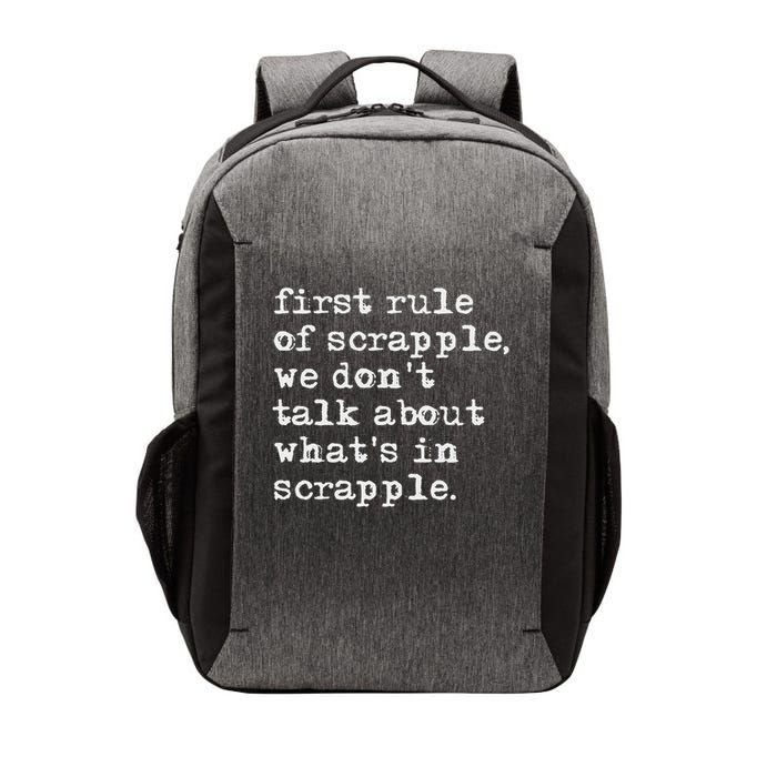 Scrapple , Funny Breakfast Meat Scrapple Vector Backpack