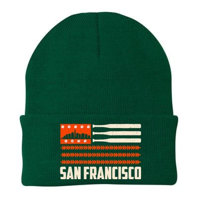 San Francisco Baseball Flag Patriotic Vintage Knit Cap Winter Beanie