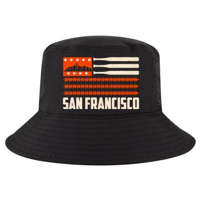 San Francisco Baseball Flag Patriotic Vintage Cool Comfort Performance Bucket Hat